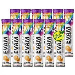 Multivitamin Brausetabletten von EVÄM – 240 Stück in Orange