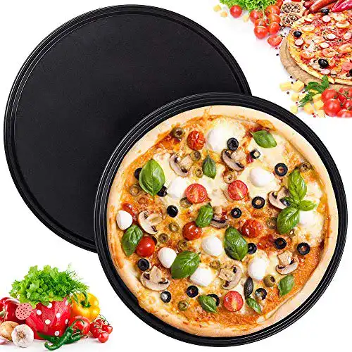 WENTS Pizzablech Set, 2 Stück, antihaftbeschichtet, rund, 26,8 cm