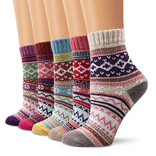 Wintersocken Moliker 5 Paar Wollsocken für Damen