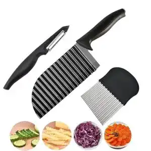 Wellenschnittmesser Pannixia für Kartoffeln und Gemüse, Edelstahl