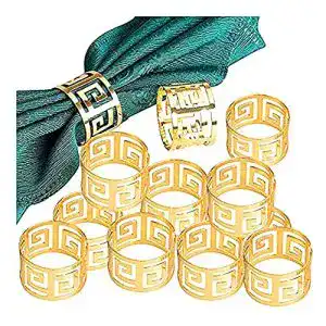 Serviettenringe Anloo in Gold und Silber, 6 oder 12 Stück aus Metall
