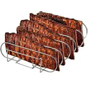 Spareribs Halter für Grill und Backofen Edelstahl Rippchenständer