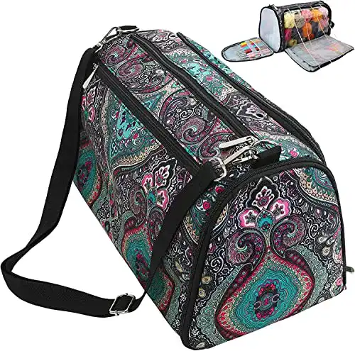 Stricktasche Jozea für Wolle, Häkelnadeln und Zubehör