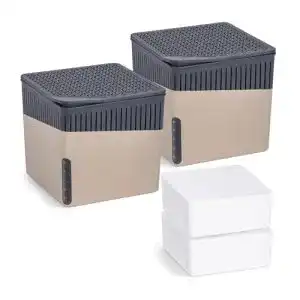 Wenko Raumentfeuchter Cube 2er Set mit 500 g Granulat für Räume bis 40 m³