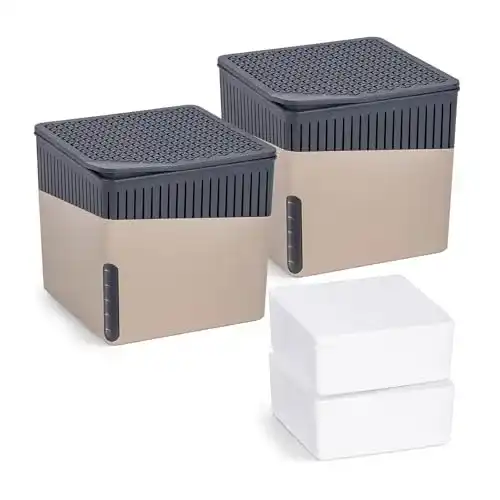 Wenko Raumentfeuchter Cube 2er Set mit 500 g Granulat für Räume bis 40 m³