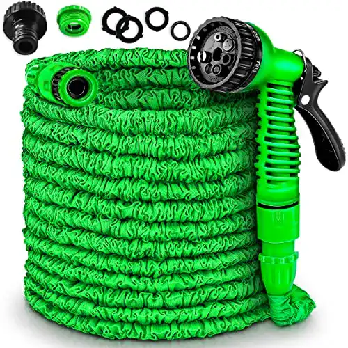 Flexibler Gartenschlauch 50m Tresko flexiSchlauch Dehnbarer Wasserschlauch