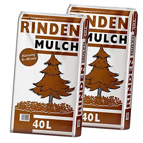 Rindenmulch von BAUPROFI, 2 Säcke à 40L, insgesamt 80 Liter