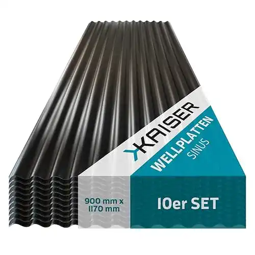 Polycarbonat Wellplatten Kaiser Plastic 10er Set