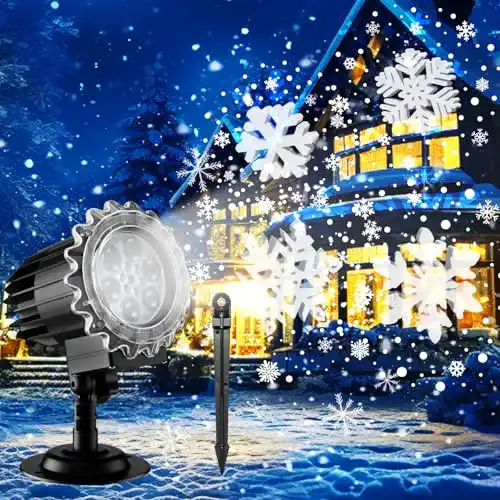 Schneeflocken Projektor für Weihnachtsbeleuchtung Innen und Außen