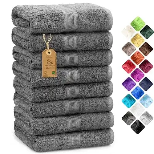 Handtücher NatureMark 8er Set Frottier 50x100cm aus Baumwolle