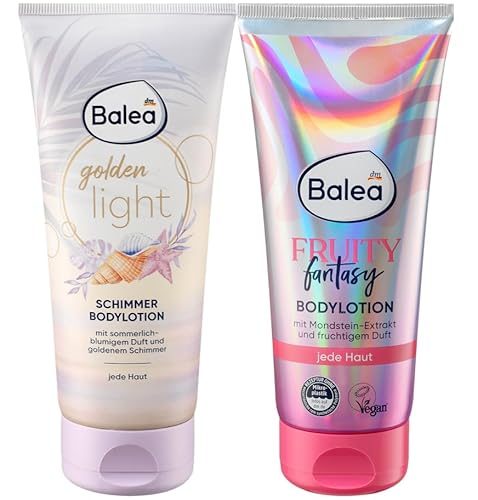 Balea Bodylotion 2er-Set Schimmerlotion Golden Light und Summer Sunset