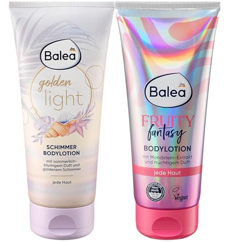 Balea Bodylotion 2er-Set Schimmerlotion Golden Light und Summer Sunset