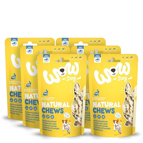 Hundefutter Kausnacks aus 100% Kaninchenohren mit Fell
