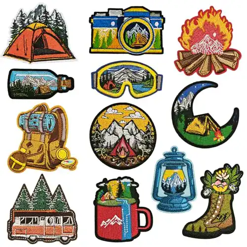 Patches Qpout 12 Stück für Camping und Outdoor-Aktivitäten
