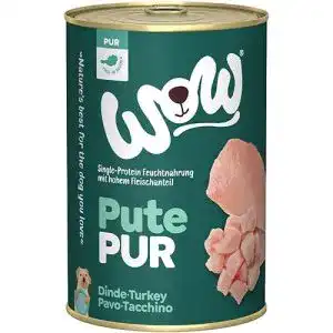 Hundefutter WOW PUR Nassfutter 100% Gemüse und Obst 6x400g