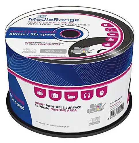 CD-R MediaRange Vinyl 700MB 80 Minuten mit 52-facher Schreibgeschwindigkeit