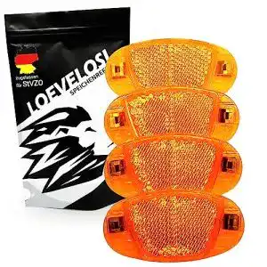 Speichenreflektor Loevelosi für Fahrräder mit Stahlclips, 4er Set