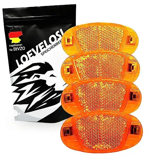 Speichenreflektor Loevelosi für Fahrräder mit Stahlclips, 4er Set