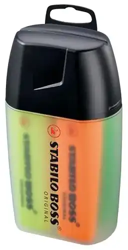 Textmarker Stabilo BOSS Original 4er Big Box in Gelb, Orange, Grün, Blau