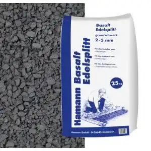 Pflastersplitt Basalt Edelsplitt Anthrazit 2-5 mm 25 kg