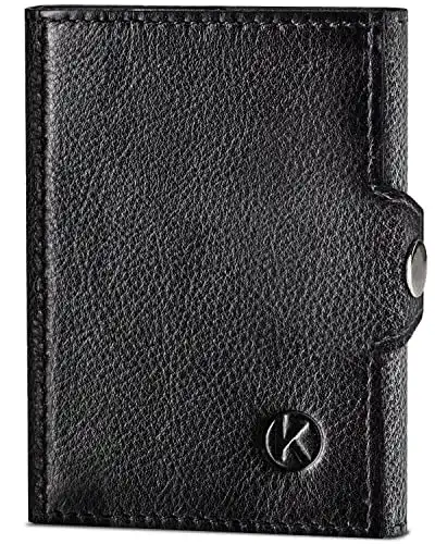 Mini Geldbörse KORUTA Slim Wallet mit Münzfach und RFID-Schutz