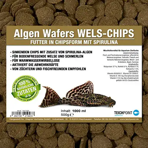 Teichpoint Algen-Wafers für Welse – Hauptfutter für Bodenfische