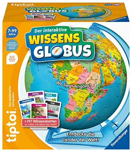 Globus Ravensburger tiptoi Spiel 00107 – Interaktives Lernspiel für Kinder