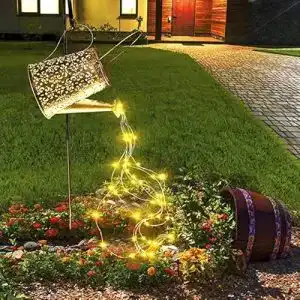 Gießkanne mit Lichterkette von Lifemet – Solargießkanne mit 65 LEDs