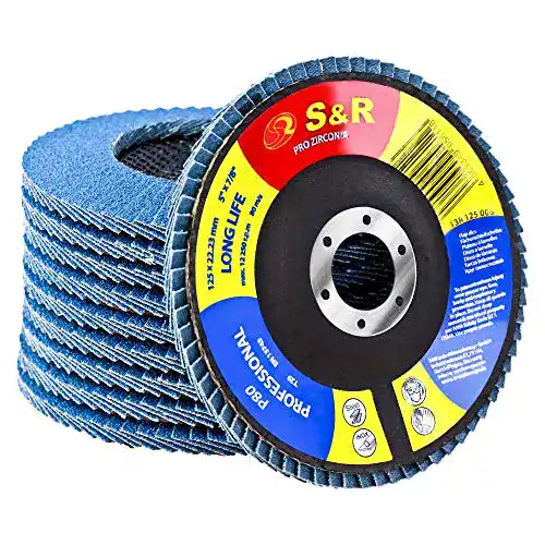 Fächerscheiben S&R Fächerschleifscheiben Set 10 Stück, 125 mm