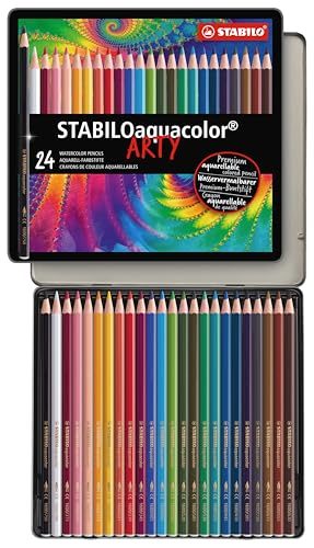 Aquarellstifte STABILO Aquarell-Buntstift, aquacolor ARTY, 24er