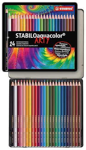 Aquarellstifte STABILO Aquarell-Buntstift, aquacolor ARTY, 24er