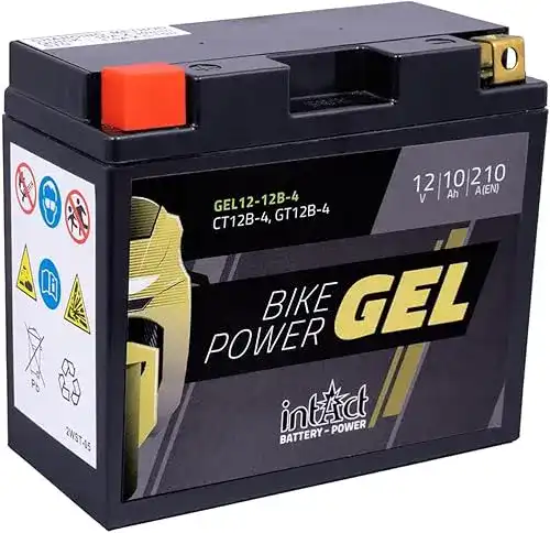Motorradbatterie 12 V 10 Ah Intact – GEL Technologie für Motorräder