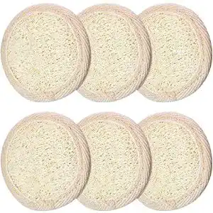 Peeling-Pads Tatuo – 6 Stück Luffa Pads für Gesicht und Körperpflege