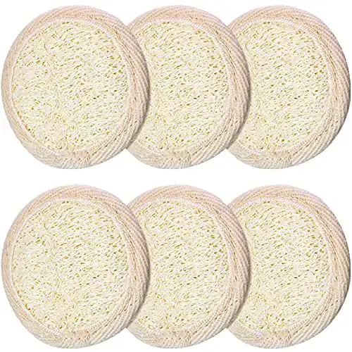 Peeling-Pads Tatuo – 6 Stück Luffa Pads für Gesicht und Körperpflege