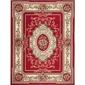 Orientteppich Carpeto Rugs Rot 300 x 400 cm Medaillon Muster