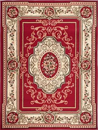 Orientteppich Carpeto Rugs Rot 300 x 400 cm Medaillon Muster