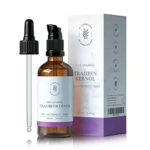 Traubenkernöl von Kräuterland – Kaltgepresstes Bio-Öl 100ml