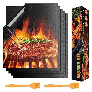 Grillmatte VDISRR BBQ, für Gasgrill 5 pcs 40x33cm m. 2 Backpinsel