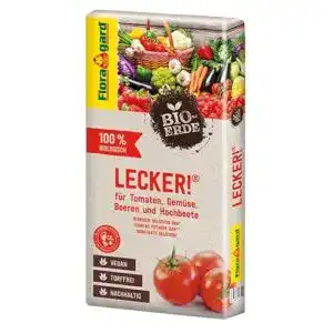 Bio-Erde Floragard Lecker 40 Liter für Gemüseanbau in Hochbeeten