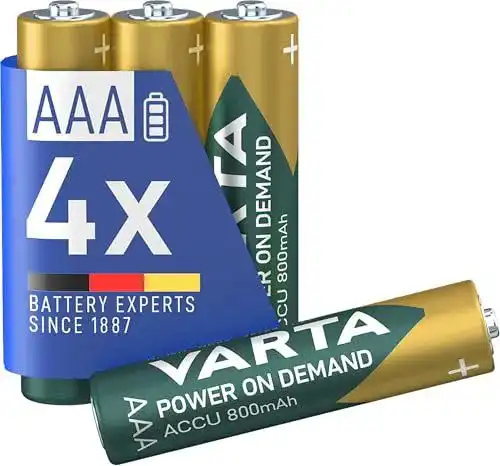 Varta AAA Akkus, wiederaufladbar, 4 Stück, 800 mAh Ni-MH