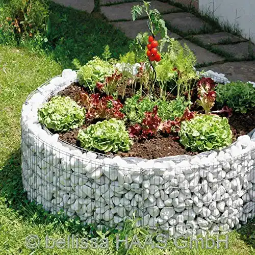 Gabionen Hochbeet Bellissa mit Durchmesser 92 cm und Höhe 40 cm