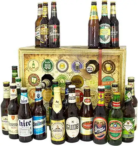 Bier Adventskalender mit 24 internationalen Bieren