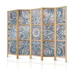 Paravent murando XXL Mandala 225×171 cm 5-teilig als Sichtschutz