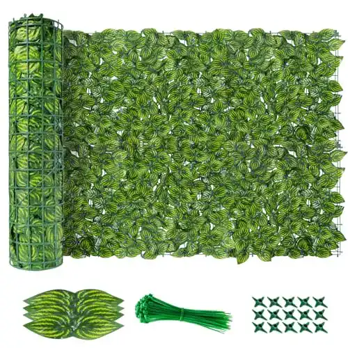 Künstliche Efeu Hecke Sichtschutz Agjidso 100 x 300 cm