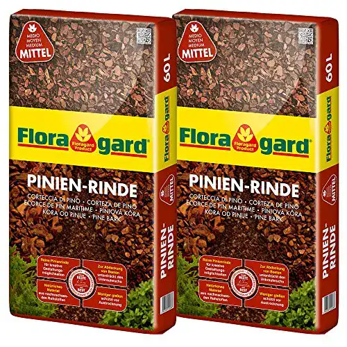 Pinienrindenmulch Floragard 120 L (2×60 L, 1525 mm)