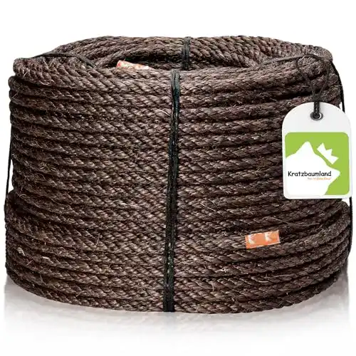 Sisalseil für Kratzbäume, braun 8 mm, Premium Qualität
