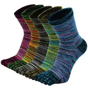 Zehensocken Herren PUTUO aus Baumwolle Fünf-Finger-Socken für Sport