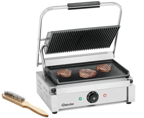 Bartscher A150676 Profi-Kontaktgrill für Paninis und Grillgerichte