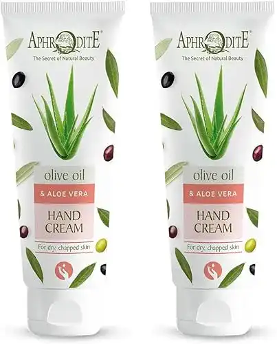 Handcreme für trockene und rissige Hände mit Olivenöl und Aloe Vera