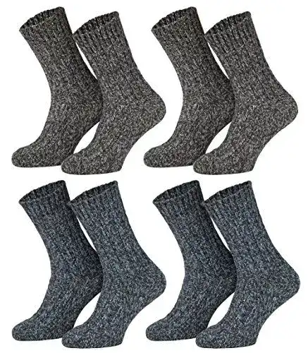 Wintersocken Piarini – 4 Paar Norwegersocken für Damen und Herren